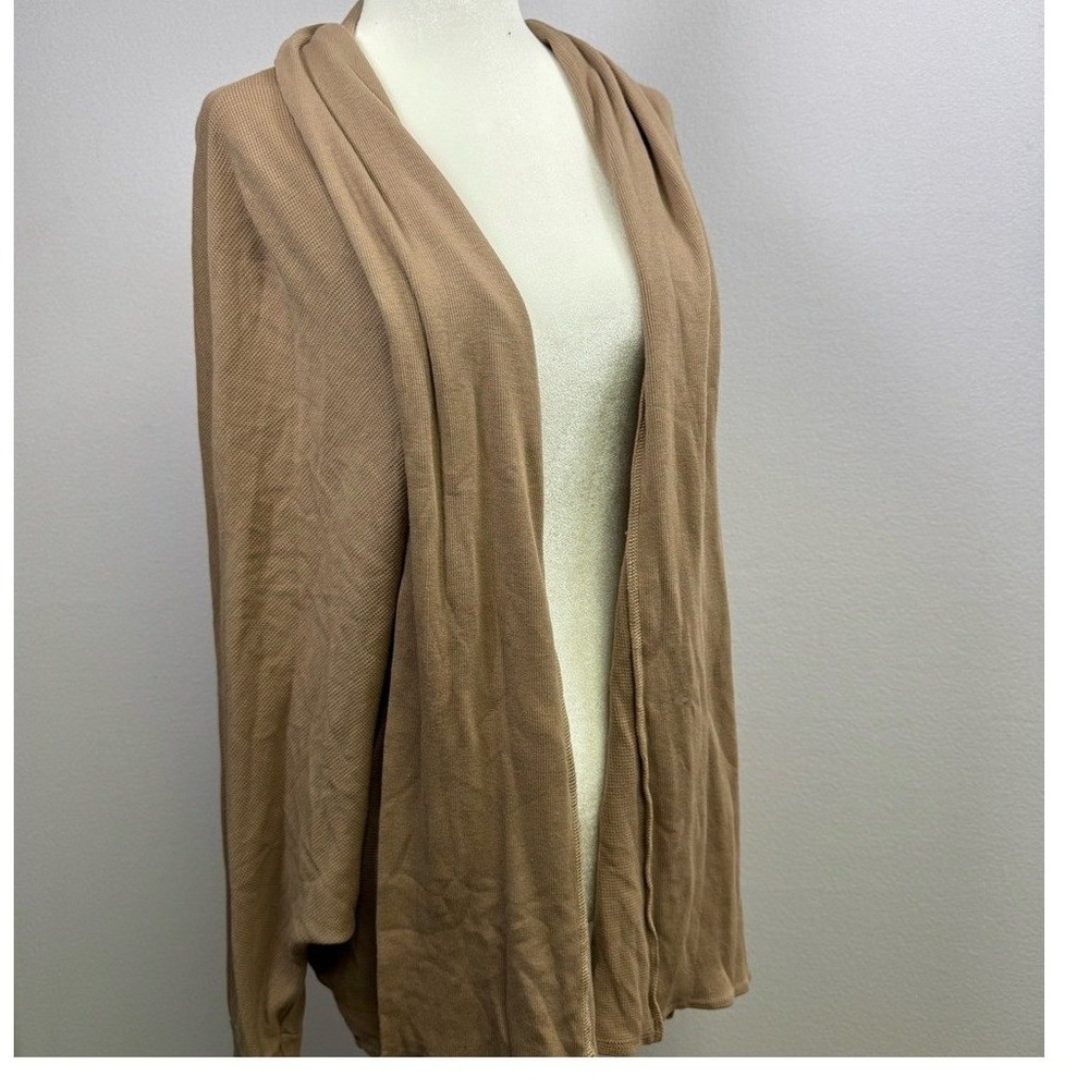 U.Made Open Front Lightweight‎ Cardigan – Tan – Size L – Made in USA